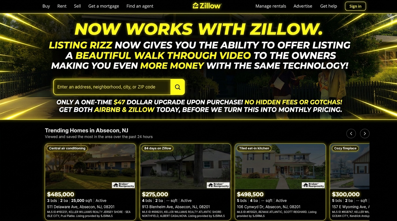 BNBProfits now works with Zillow — offer walkthrough videos to home sellers too